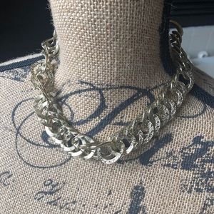 2028 Vintage gold textured chain choker necklace‎